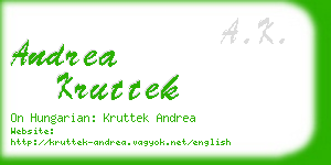 andrea kruttek business card